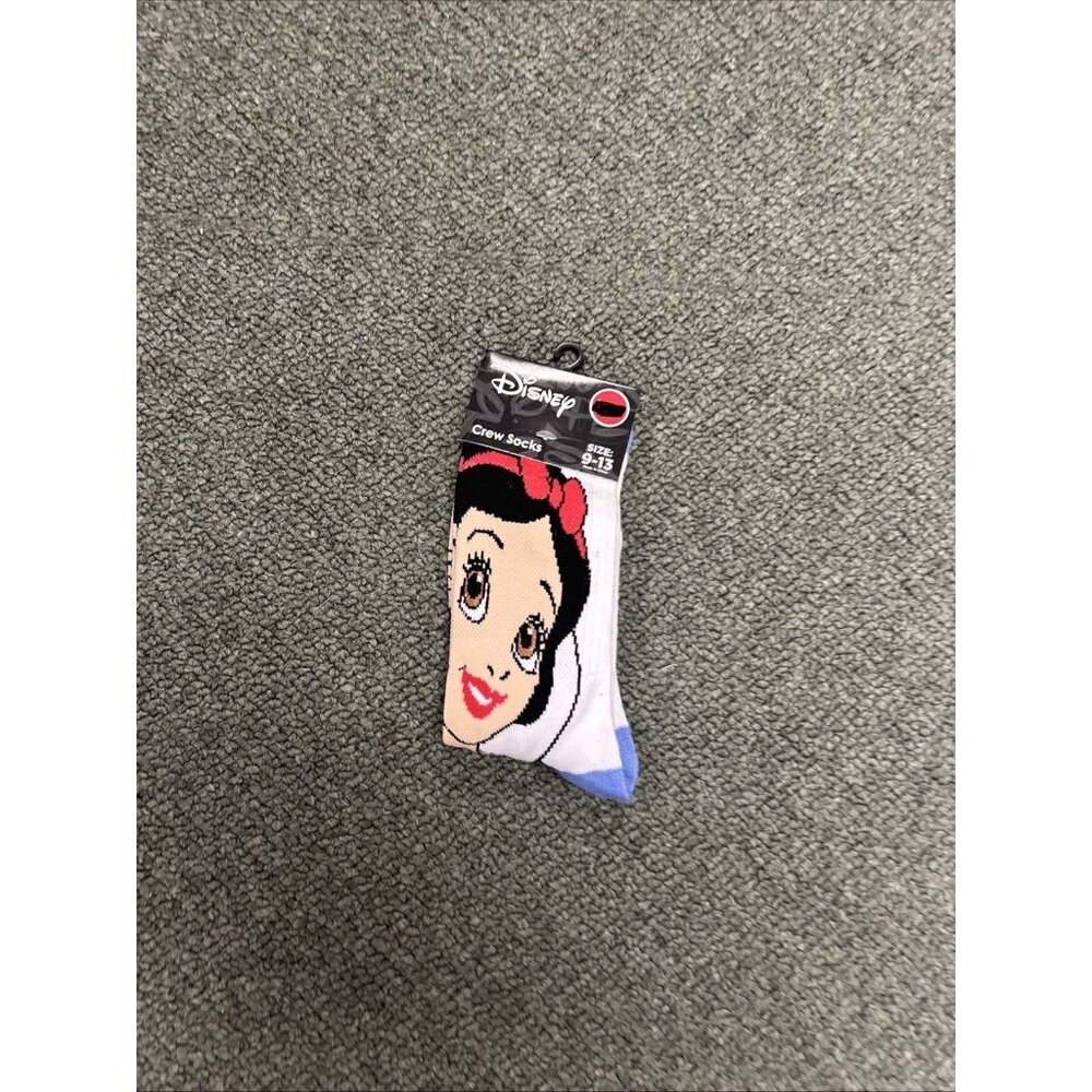 Disney Princess Snow White 2 Pair Crew Socks Adult Size 9-13 NWT